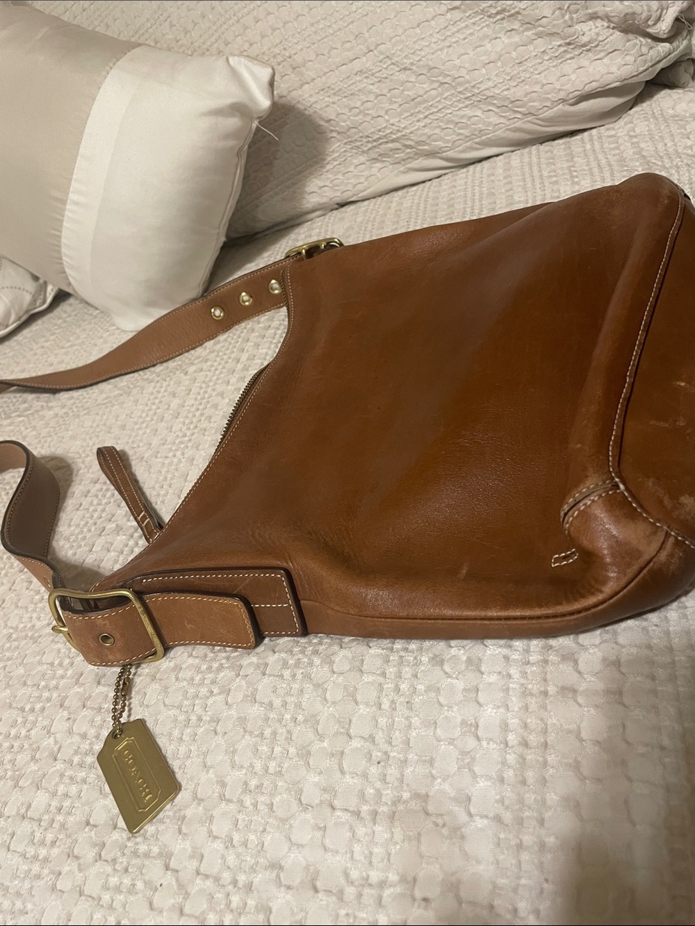 Coach Brown Leather Hobo Shoulder Bag - Picture 3 of 6